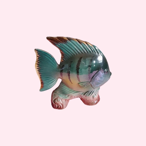 Large vintage iridescent fish figurine - Picture 2 of 5